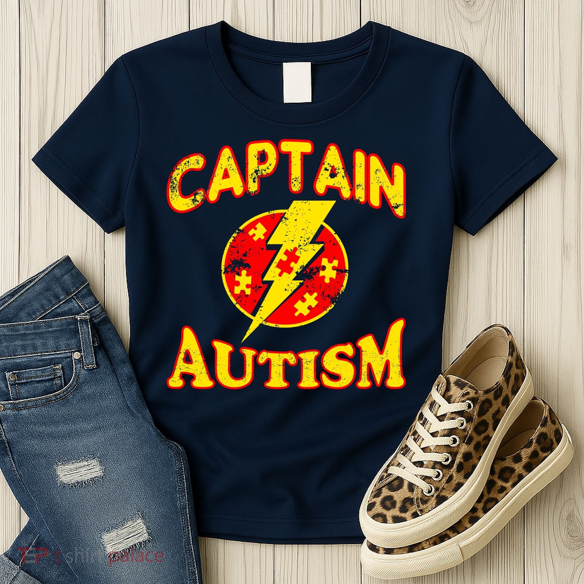 Captain Autism Superhero Logo Women's T-Shirt