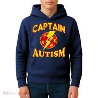 Captain Autism Superhero Logo Kids Hoodie thumb 4