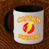 Captain Awesome Comic Logo Coffee Mug thumb 2