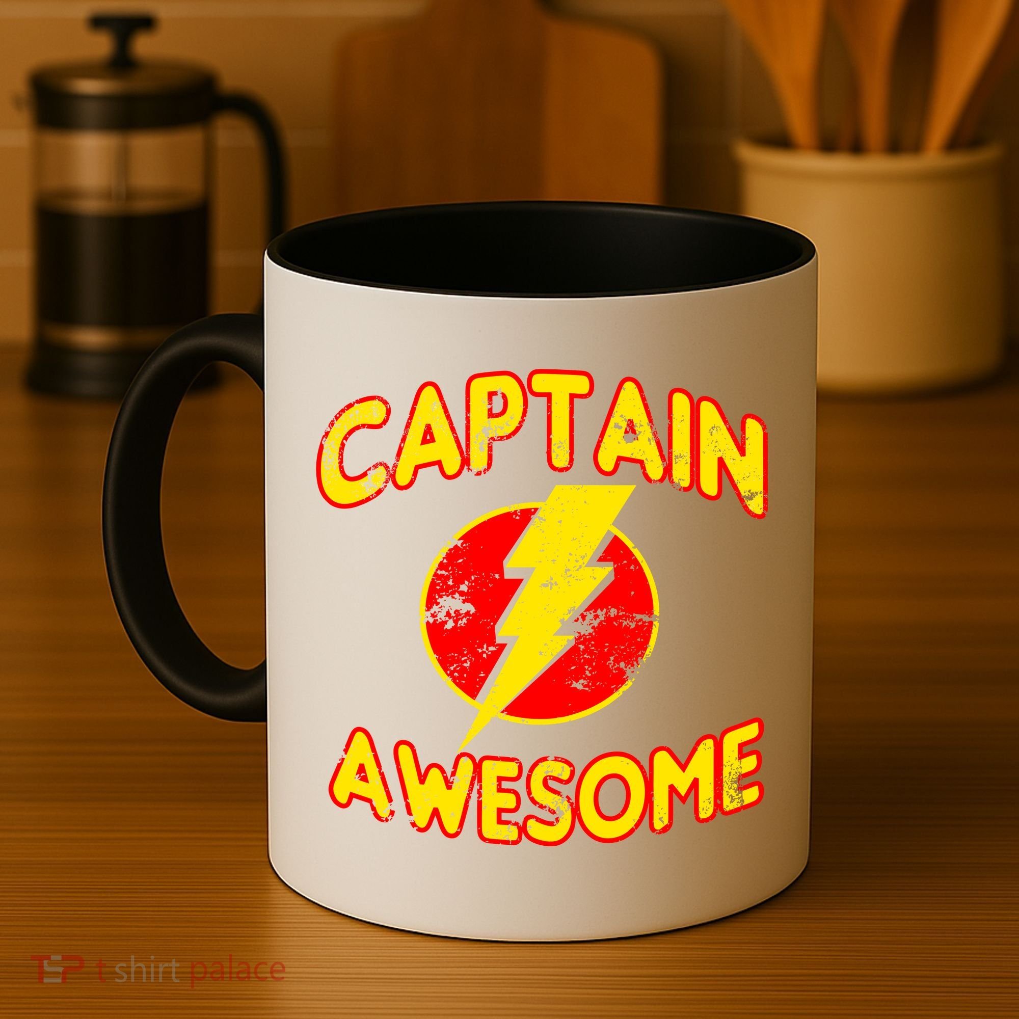 Captain Awesome Comic Logo Coffee Mug