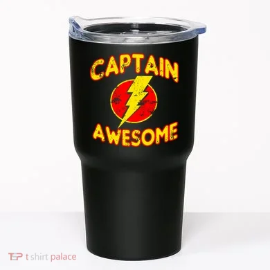 Captain Awesome Comic Logo Tumbler
