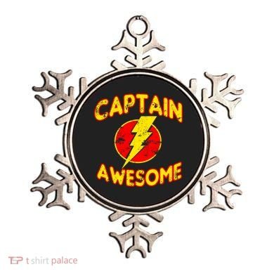 Captain Awesome Comic Logo Ornament