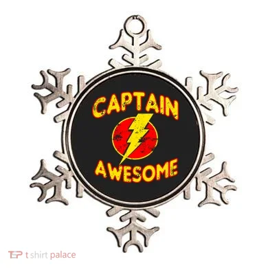 Captain Awesome Comic Logo Ornament
