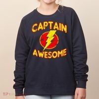 Captain Awesome Comic Logo Women's Sweatshirt thumb 0