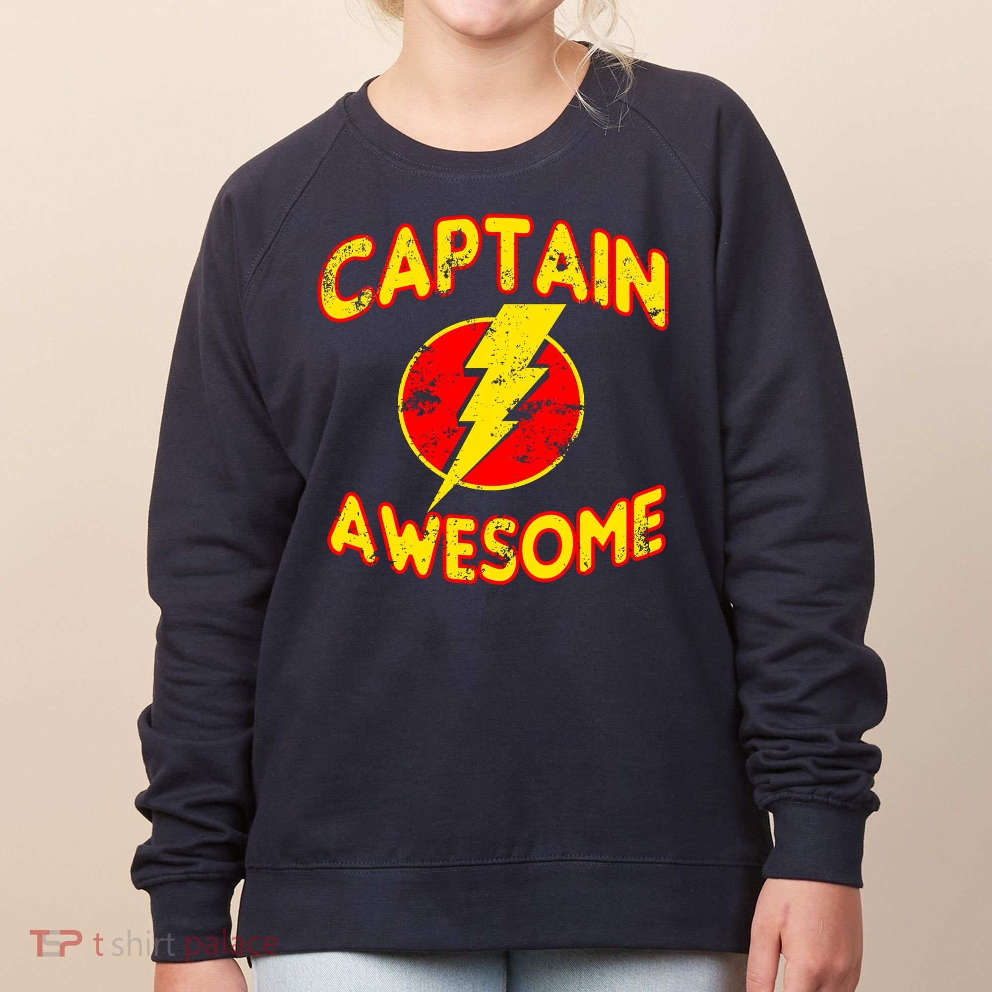 Captain Awesome Comic Logo Women's Sweatshirt