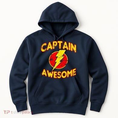 Captain Awesome Comic Logo Hoodie