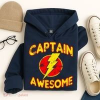Captain Awesome Comic Logo Hoodie thumb 4