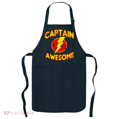 Captain Awesome Comic Logo Apron