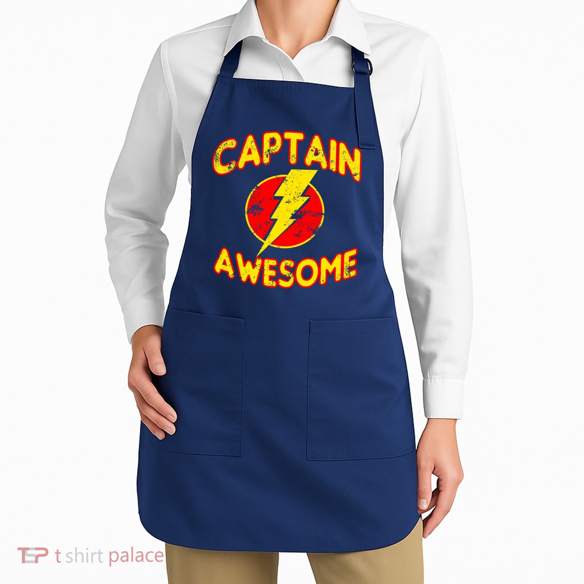 Captain Awesome Comic Logo Apron
