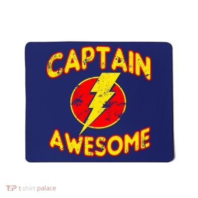 Captain Awesome Comic Logo Mousepad