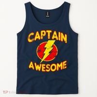 Captain Awesome Comic Logo Tank Top thumb 2