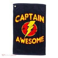 Captain Awesome Comic Logo Golf Towel thumb 0