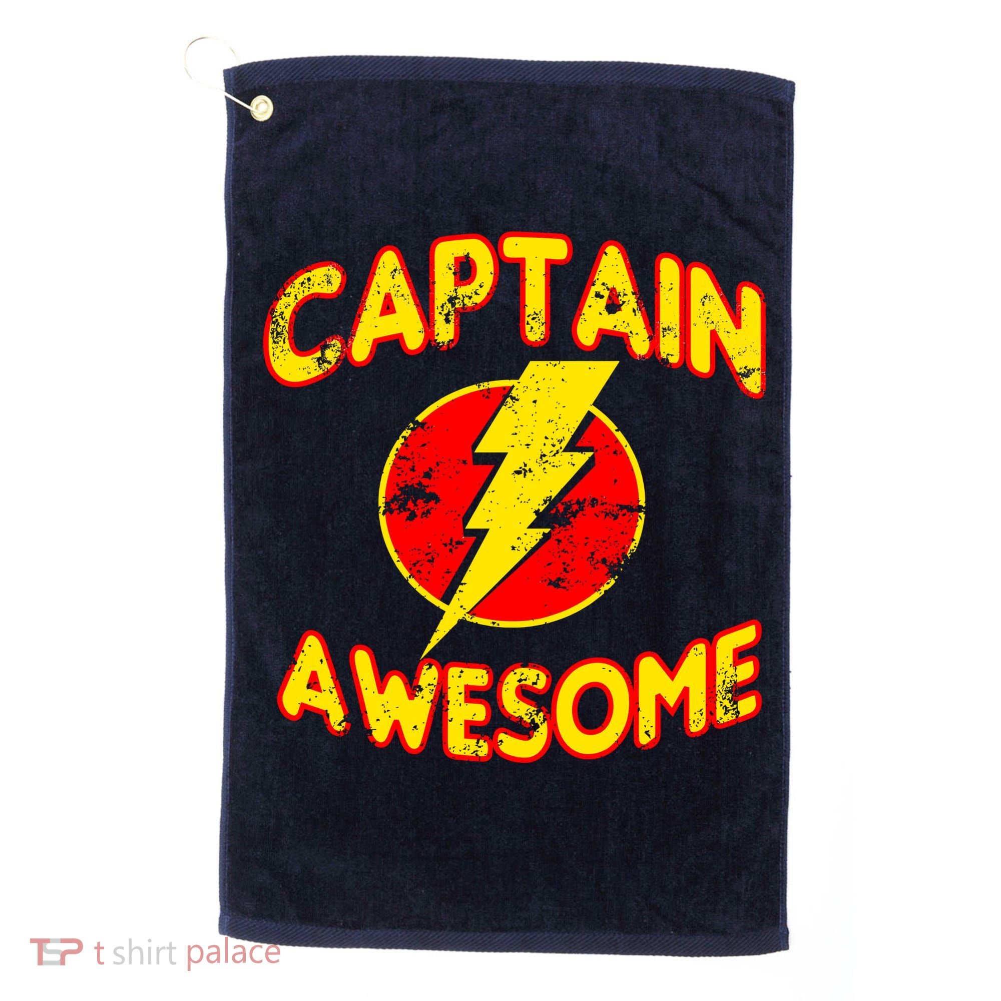 Captain Awesome Comic Logo Golf Towel