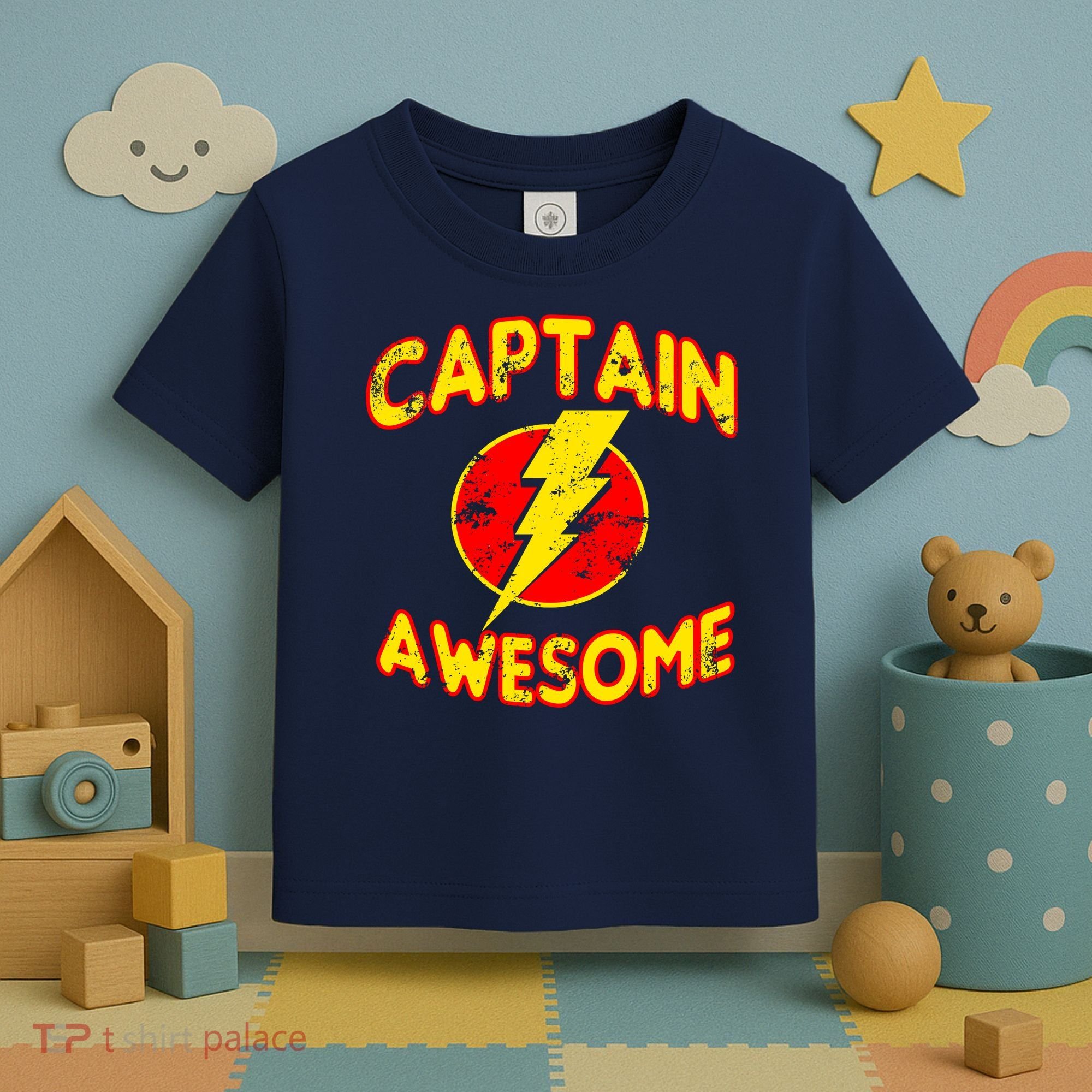 Captain Awesome Comic Logo Toddler T-Shirt
