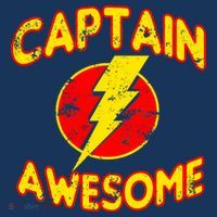 Captain Awesome Comic Logo Women's Long Sleeve Shirt thumb 2