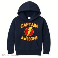 Captain Awesome Comic Logo Kids Hoodie thumb 0
