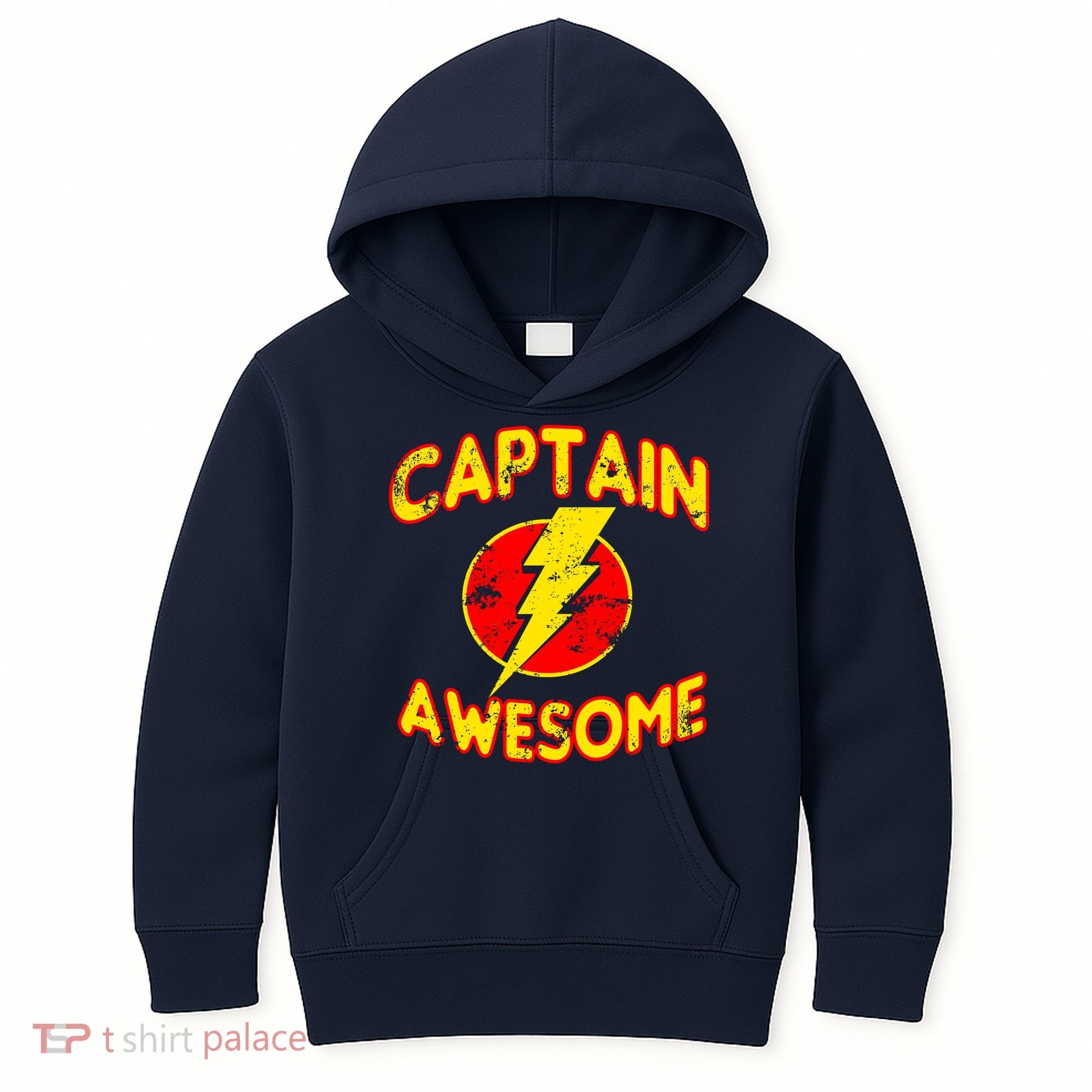 Captain Awesome Comic Logo Kids Hoodie