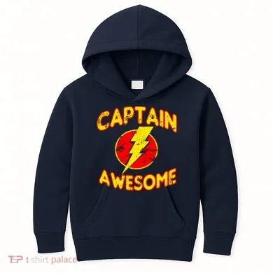 Captain Awesome Comic Logo Kids Hoodie