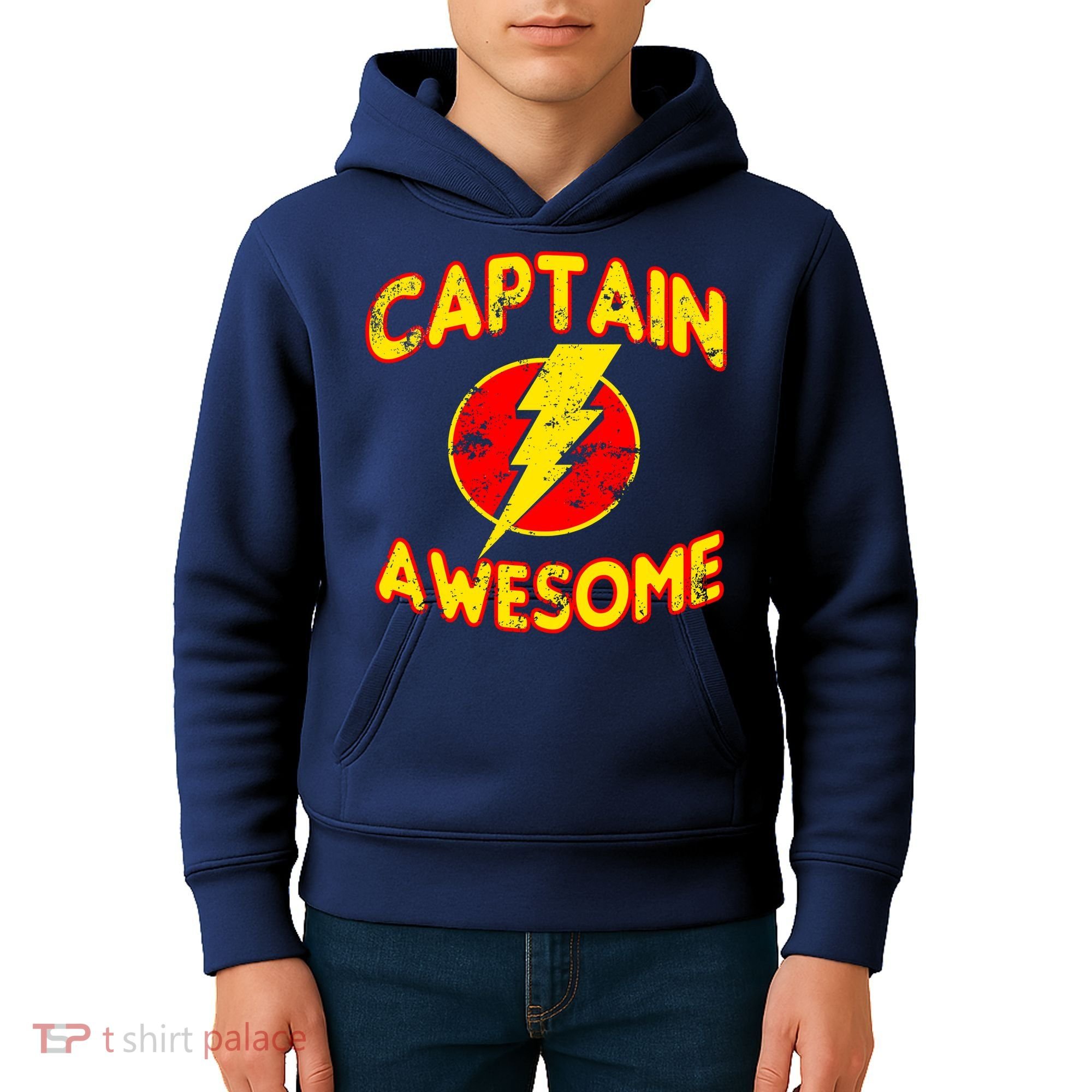 Captain Awesome Comic Logo Kids Hoodie