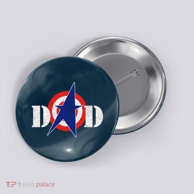 Captain Dad Button