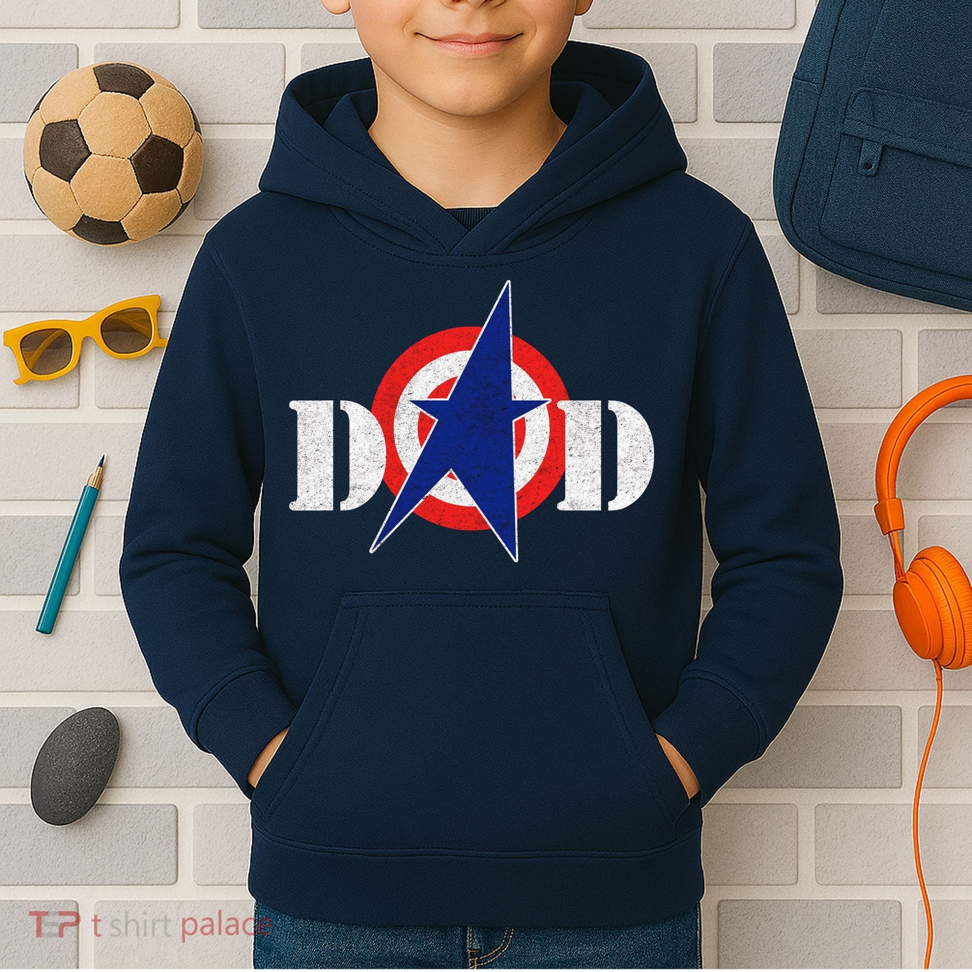 Captain Dad Kids Hoodie