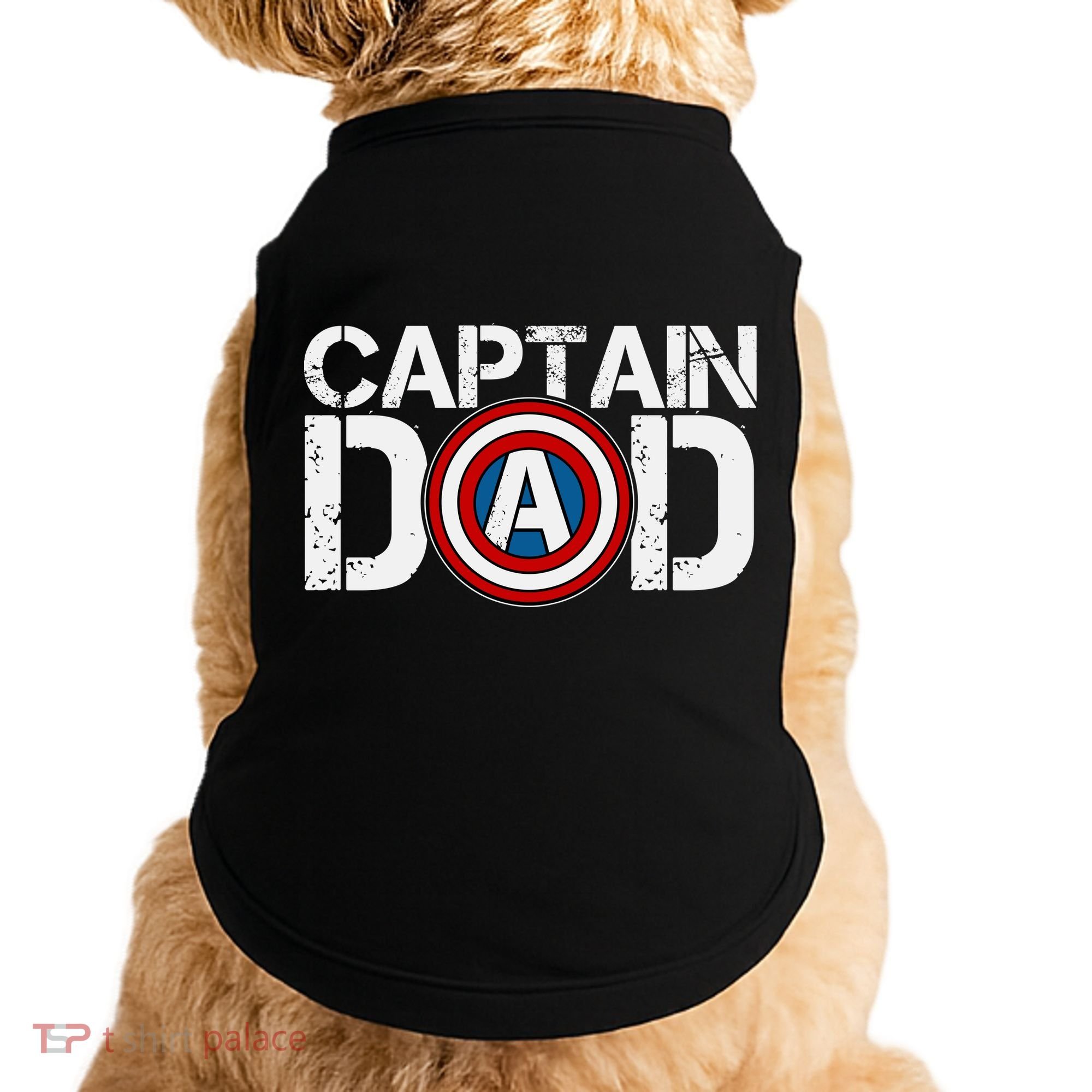 Captain Dad Super Hero Father's Day Doggie Tank