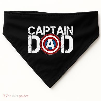 Captain Dad Super Hero Father's Day USA-Made Doggie Bandana