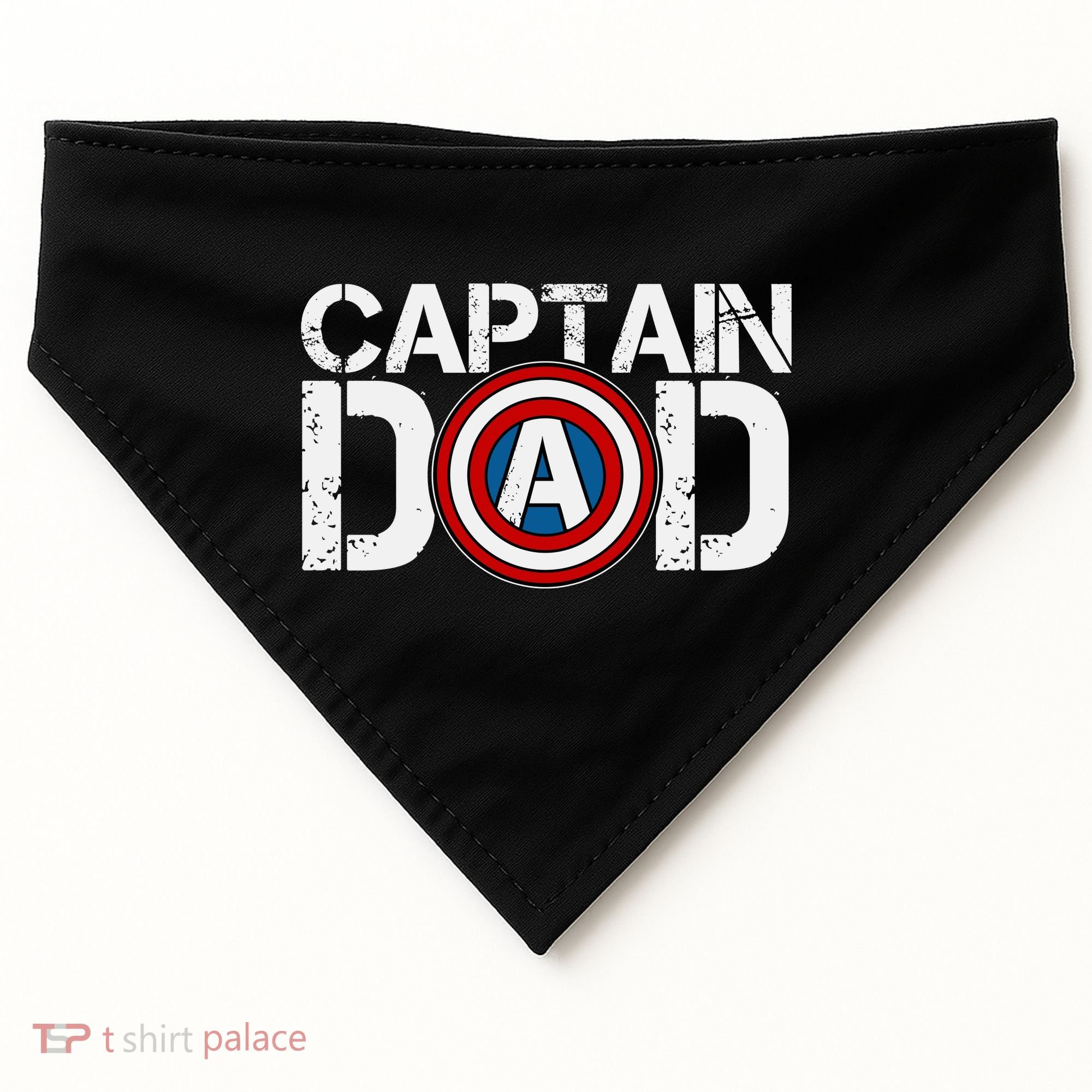 Captain Dad Super Hero Father's Day USA-Made Doggie Bandana