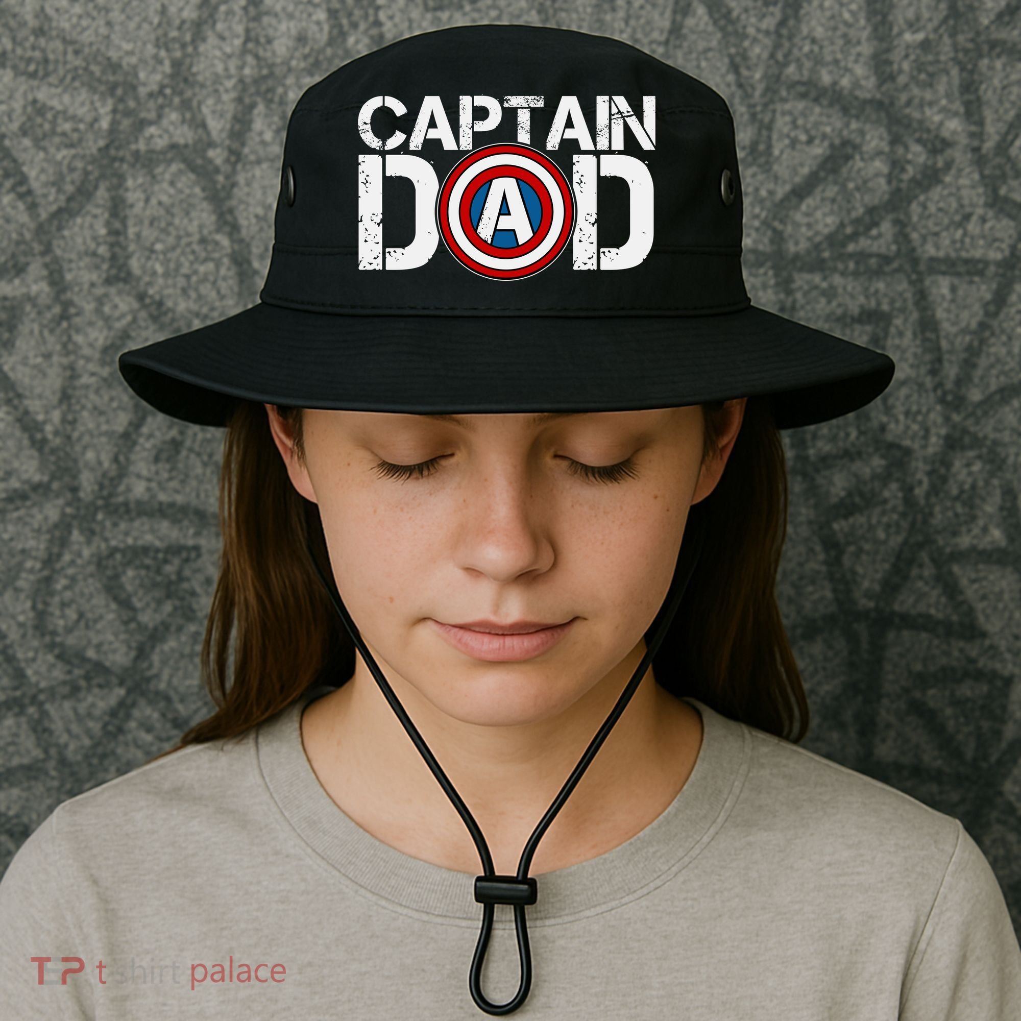 Captain Dad Super Hero Father's Day Bucket Hat