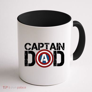 Captain Dad Super Hero Father's Day Coffee Mug back