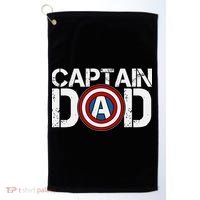 Captain Dad Super Hero Father's Day Golf Towel thumb 0