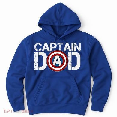 Captain Dad Super Hero Father's Day Hoodie
