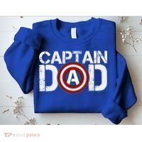Captain Dad Super Hero Father's Day Sweatshirt thumb 2