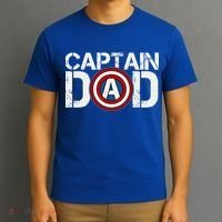 Captain Dad Super Hero Father's Day T-Shirt thumb 3