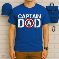 Captain Dad Super Hero Father's Day T-Shirt thumb 6