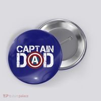 Captain Dad Super Hero Father's Day Button thumb 0
