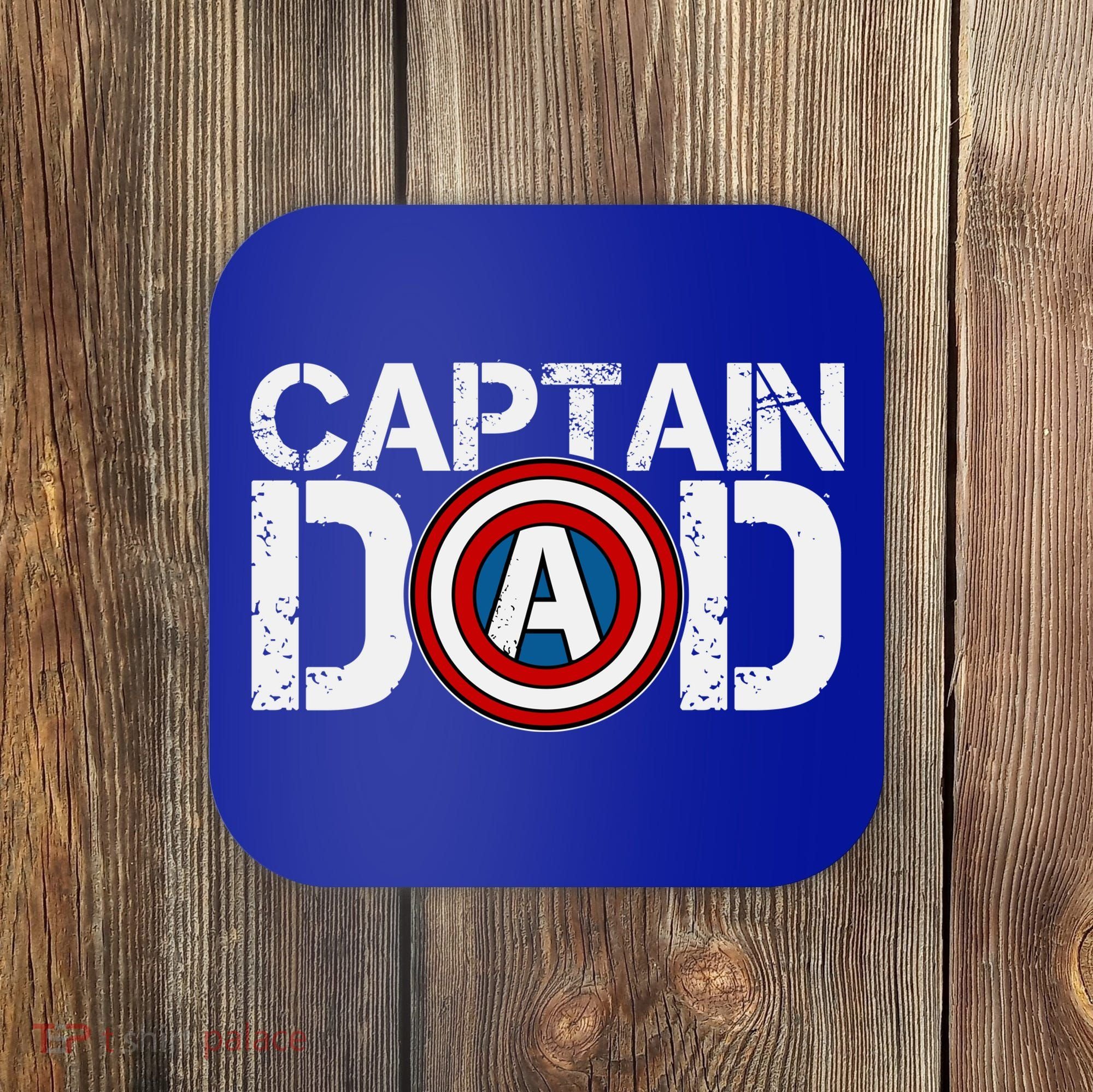 Captain Dad Super Hero Father's Day Coaster