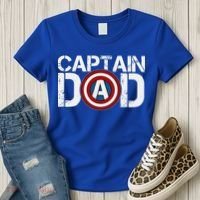 Captain Dad Super Hero Father's Day Women's T-Shirt thumb 3