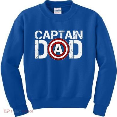 Captain Dad Super Hero Father's Day Kids Sweatshirt
