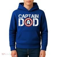 Captain Dad Super Hero Father's Day Kids Hoodie thumb 4