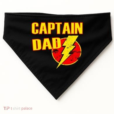 Captain Dad: Superhero USA-Made Doggie Bandana