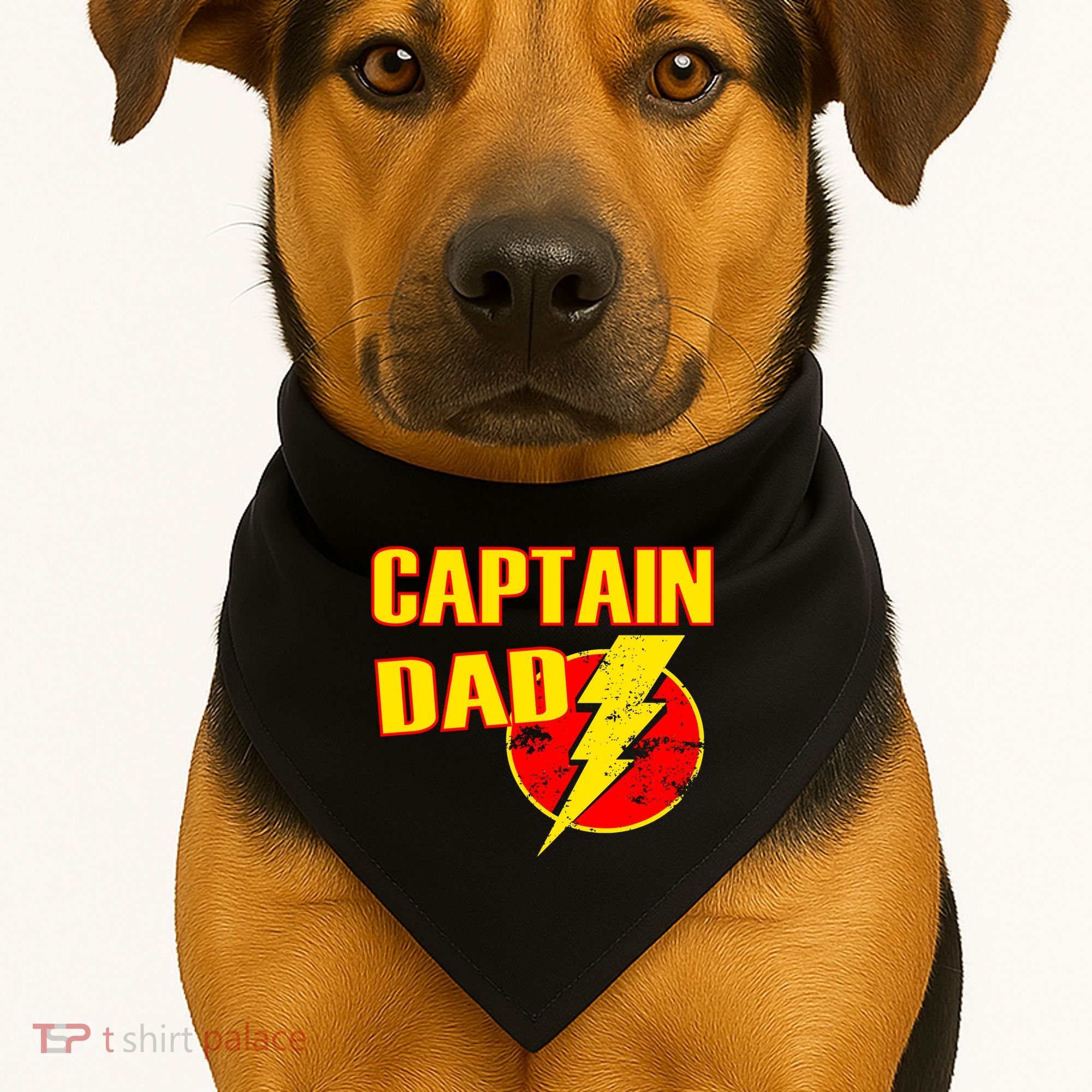 Captain Dad: Superhero USA-Made Doggie Bandana