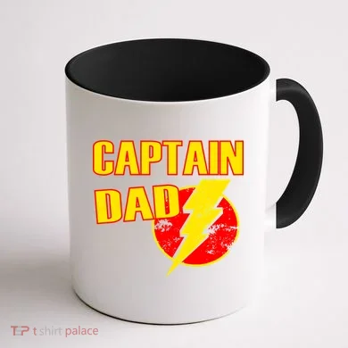 Captain Dad: Superhero Coffee Mug back