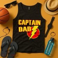 Captain Dad: Superhero Tank Top thumb 4