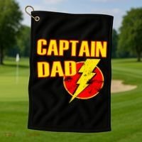 Captain Dad: Superhero Golf Towel thumb 1