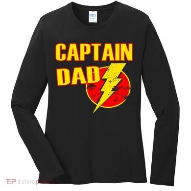 Captain Dad: Superhero Women's Long Sleeve Shirt