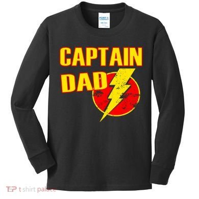 Captain Dad: Superhero Kids Long Sleeve Shirt