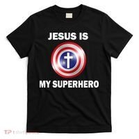 Captain Jesus Is My Superhero Cross Logo T-Shirt thumb 0
