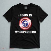 Captain Jesus Is My Superhero Cross Logo T-Shirt thumb 5
