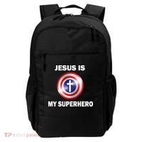 Captain Jesus Is My Superhero Cross Logo Backpack thumb 0